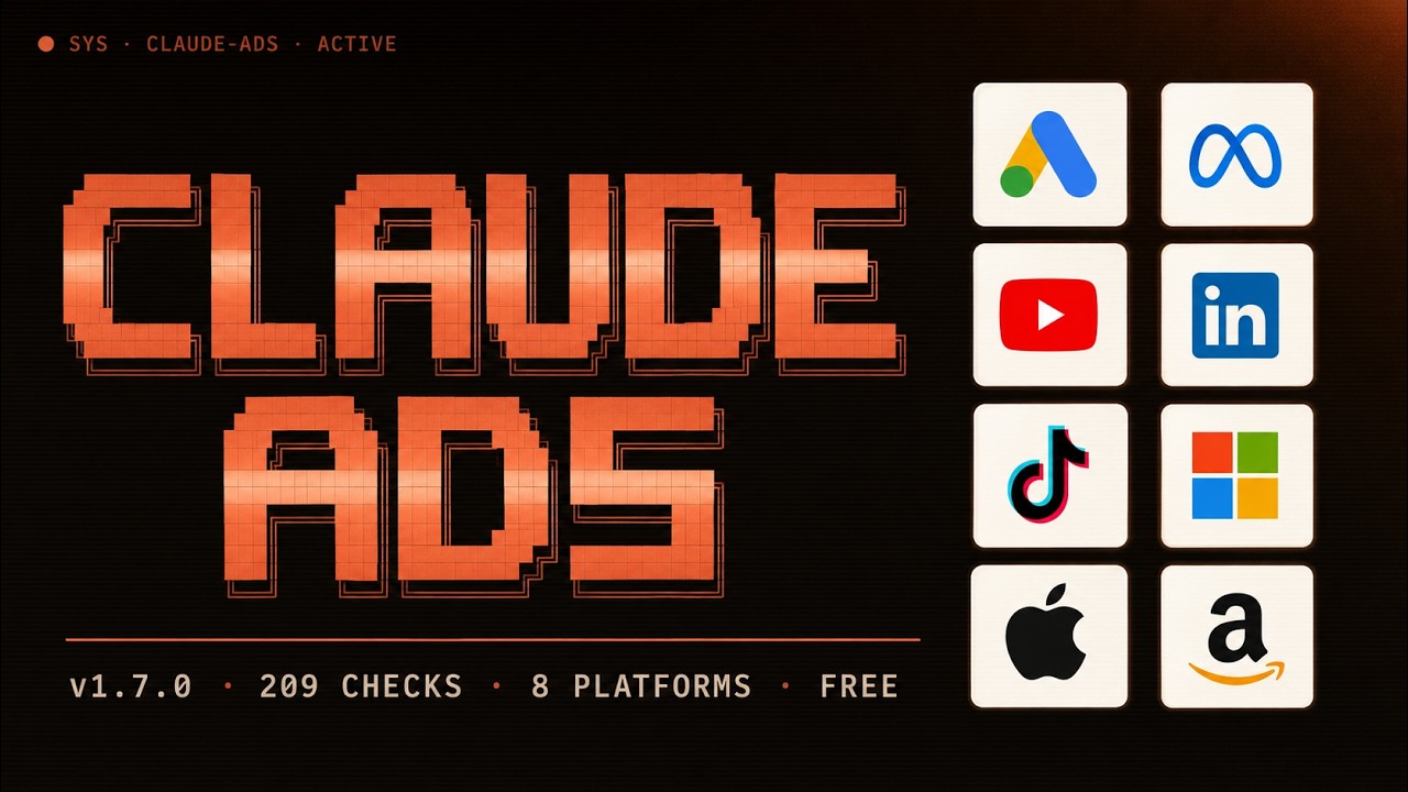 claude-ads 1.7.0 release walkthrough on YouTube