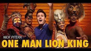 Nick Pitera One Man Tribute to Disney's The Lion King on Broadway