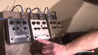 Video thumbnail for NAMM '14 Egnater Amplification TOL 60 Amp & Goldsmith, Silversmith, and Black Metal Pedal Demos by Premier Guitar