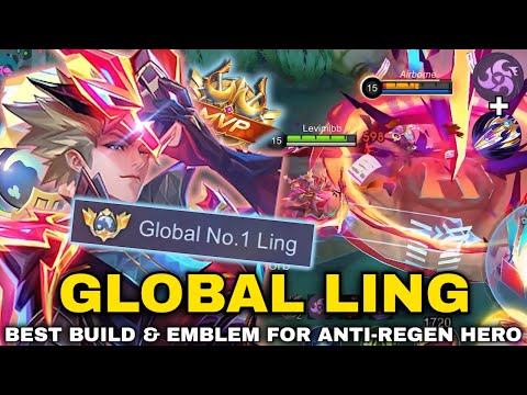 GLOBAL LING NEOBEAST FASTHAND GAMEPLAY WITH BEST BUILD & EMBLEM TO COUNTER ANTI-REGEN HERO!! - MLBB