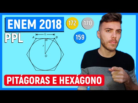 🛑TRIÂNGULOS - 172 Enem 2018 PPL -  Um brinquedo chamado pula-pula, quando visto de cima, consiste