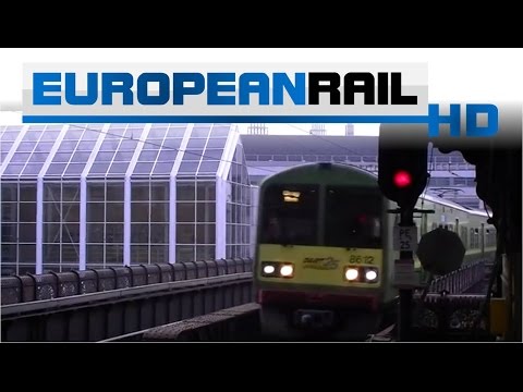 Iarnród Éireann Irish Rail DART 8510 + 8500 EMU 8611 + 8607 arrives at Dublin Pearse Station