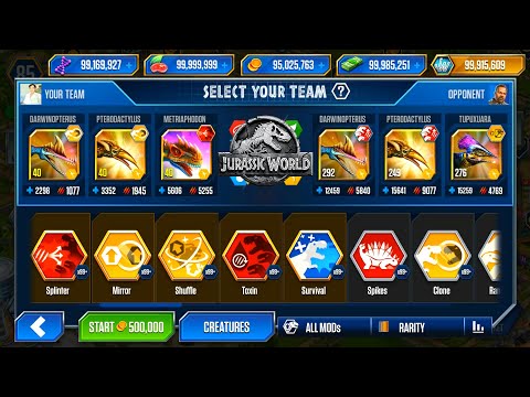 METRIAPHODON vs ALL PTEROSAURUS - SUPER MODs - JURASSIC WORLD THE GAME