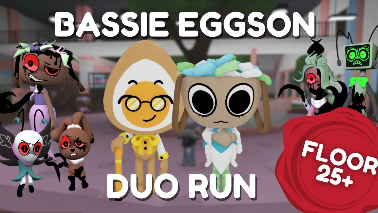 🧺🥚BONDING TIME WITH GRANDPA! | Bassie and Eggson Duo Run Floor 25+ | Dandy’s World Easter Update
