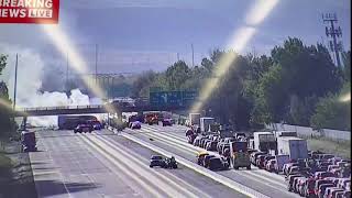 FIERY CRASH ON I-84 IN BOISE