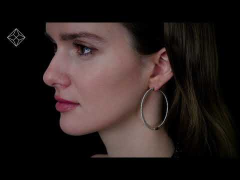 1.50ct Lab Diamond Hoop Earrings H/Si Quality in 9K Gold - NDH5262