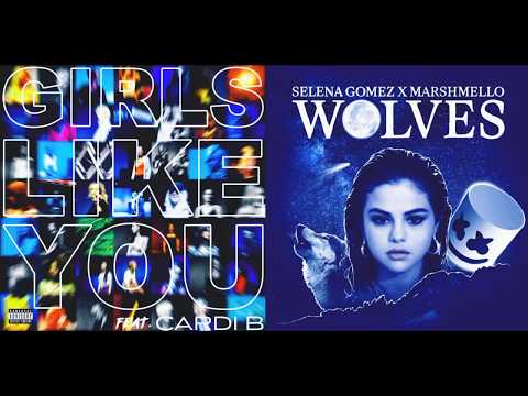 Maroon 5 ft. Selena Gomez, Marshmello - Girls Like You x Wolves (Mashup) "no selena voice"