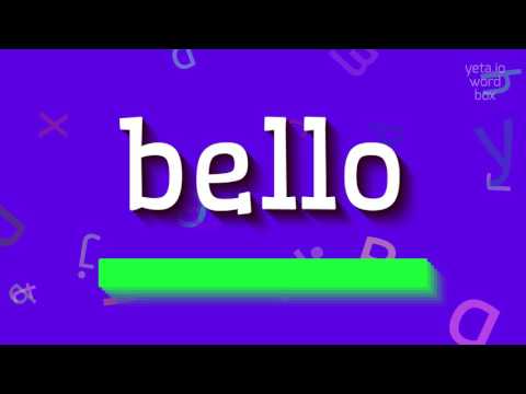 BELLO - HOW TO PRONOUNCE IT? #bello