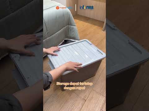 Gambar Informa Kotak Penyimpanan Dengan Tutup 52x36x33 cm - Abu-Abu