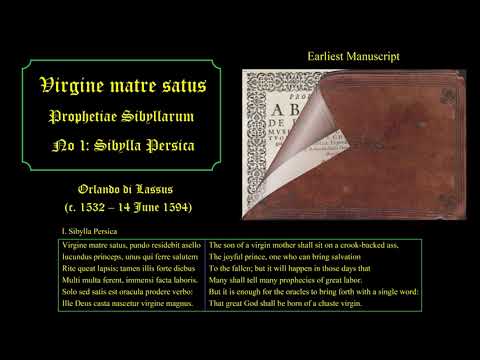 Virgine matre satus. Orlando di Lassus. Gallicantus. Gabriel Crouch, conductor