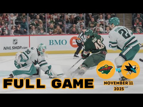 NHL Full Game | Minnesota Wild vs San Jose Sharks | November 11, 2025