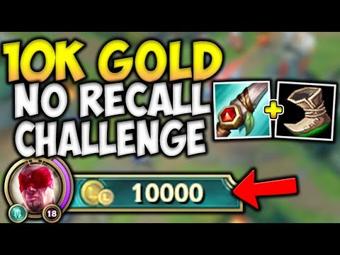 10K GOLD WITHOUT RECALLING CHALLENGE ON LEE SIN | (LEE SIN CHALLENGE) - League of Legends