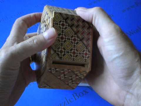 The 6 Step Hexagon Yosegi Japanese Puzzle Box !