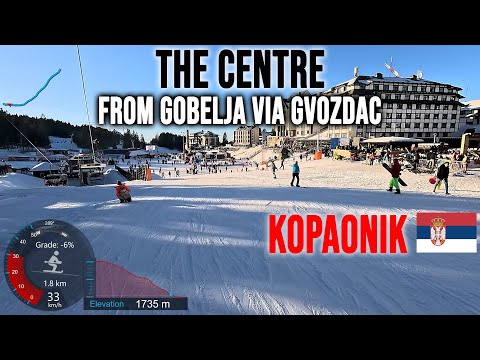 [4K] Skiing Kopaonik, Gobelja to The Centre via Gvozdac, Staze 11 19b 19 8a 7, Serbia GoPro HERO13