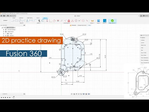 Making 2D practice drawing in Fusion 360