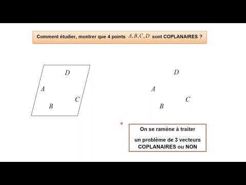 Savoir étudier, montrer que 4 points de l'espace sont coplanaires ou non