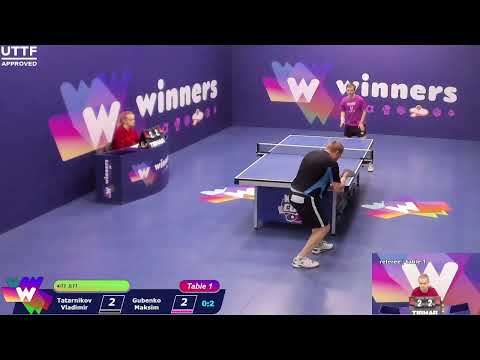 WINners CUP table 1 16.01  Tatarnikov Vladimir - Gubenko Maksim  11:30