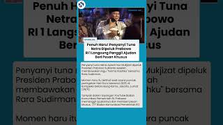 Momen Haru! Prabowo Peluk Penyanyi Tuna Netra, Panggil Ajudan untuk Beri Perhatian Khusus