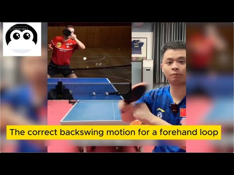 【table tennis】Ex-Lin Yunju‘s coach show you The correct preparation motion for a forehand loop