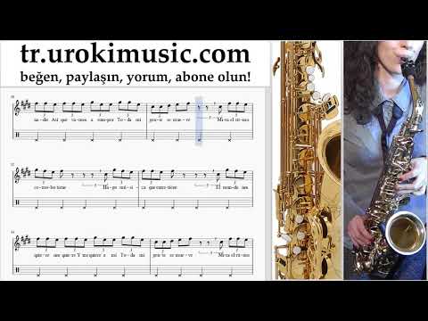 Saksafon dersleri (alto) J. Balvin, Willy William - Mi Gente Notalar Eğitim Bölüm#2 um-i723