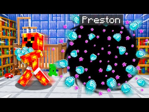7 Ways to Steal Baby Preston's Diamonds! - Minecraft