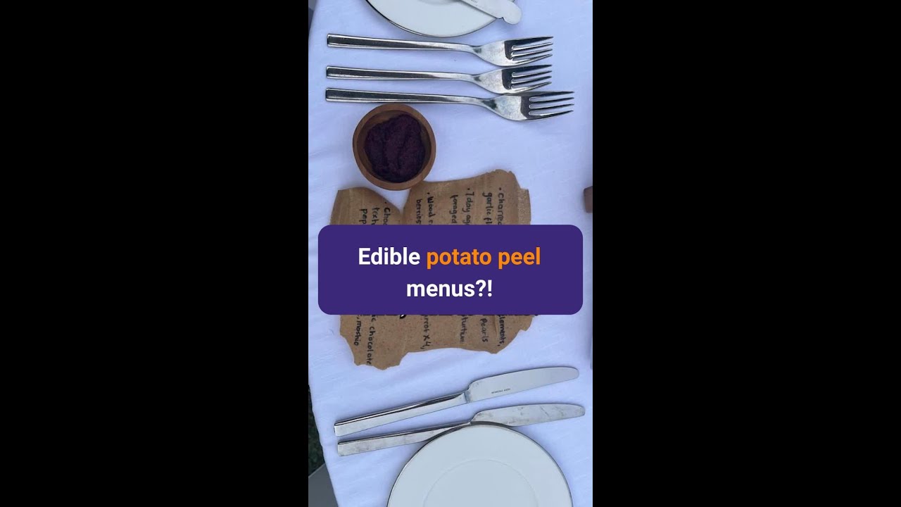 Clinton Webber: Edible potato peel menus