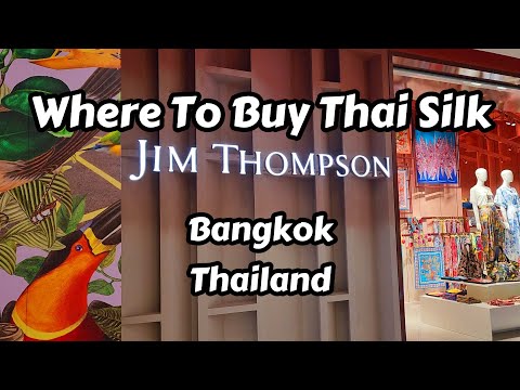 Compras de seda em Bangkok, Tailândia