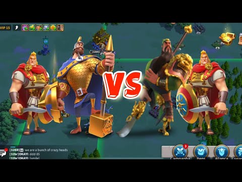 Charles Martel/Alexander vs Guan Yu/Alexander - no equip - Rise of Kingdoms RoK