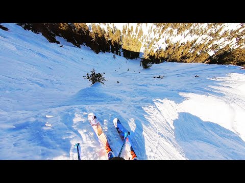 Skiing The GNARLIEST Line Of Our Lives At Heavenly! (Mott Canyon)