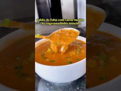 O melhor caldo de fubá com carne moída ou engraçadinho mineiro #caldos #carne #engraçado #receita#fy
