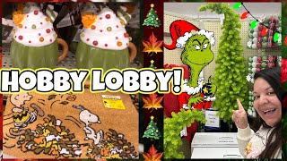 NEW CHRISTMAS & FALL DECOR @ HOBBY LOBBY! The GRINCH TREES ARE OUT! 😍🎄🍁