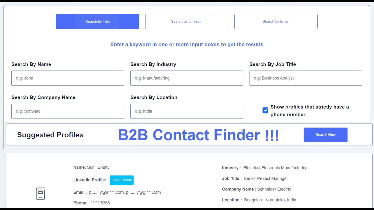 Business contact finder