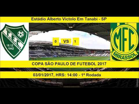 COPA SÃO PAULO DE FUTEBOL 2017 TANABI-SP 0 X 1 MIRASSOL-SP