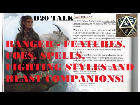 Ranger - Features, Foes, Spells, Fighting Styles and Beast Companions from Tasha's Cauldron