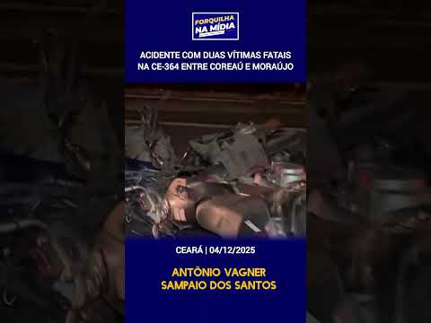 Acidente com duas vítimas fataisé registrado na CE-364 entreCoreaú e Moraújo