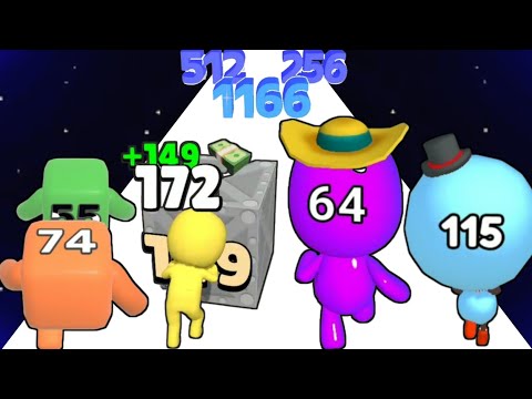 Number Master, Level Up Numbers, Push Harder, Man Runner 2048, Big Head Run - All Level Game