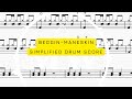 🥁 How to play- BEGGIN MANESKIN DRUMS- Drum score, drums transcription , How to play 🥁