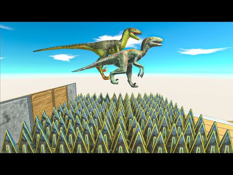 Dangerous Jumps Over Spikes - Animal Revolt Battle Simulator