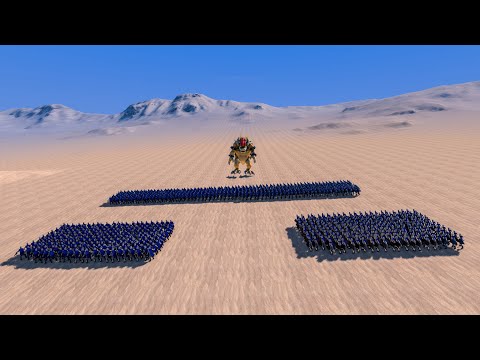 1000 HEAVY KNIGHTS vs GIANT BOWSER - Ultimate Epic Battle Simulator UEBS