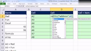 Excel Magic Trick 932: Formula to Show Cell Address: CELL or ADDRESS Function?