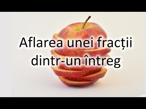 Aflarea unei fracţii dintr un număr natural, clasa a V-a