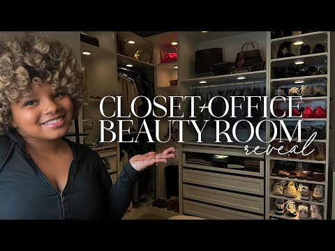 MY DIY CLOFFICE REVEAL | BEAUTY + CONTENT ROOM TOUR | IKEA PAX CLOSET | bisforbawsy