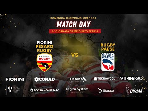 FIORINI PESARO RUGBY - RUGBY PAESE / 8° giornata 18 gennaio 2026