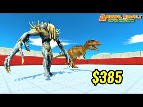 Scourge and carcharodontosaurus vs random team same price Animal Revolt Battle Simulator
