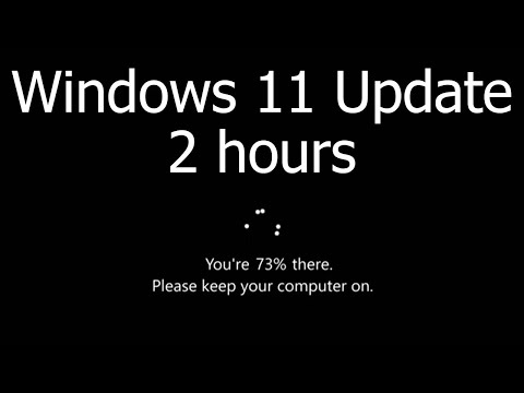 Windows 11 Update Screen 2 hours REAL COUNT in 4K UHD !