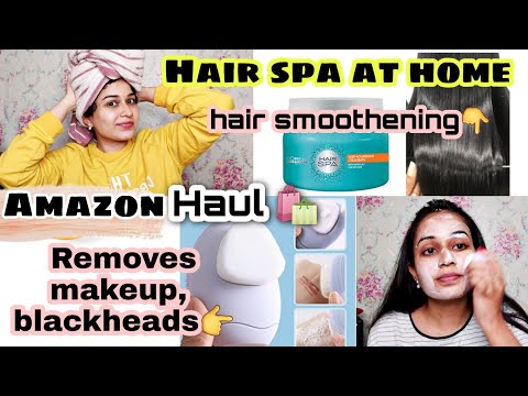 Hairsmoothening(save money💰) MY weekend pamper Routine ||Miniso face brush|| Amazon haul || #vineela