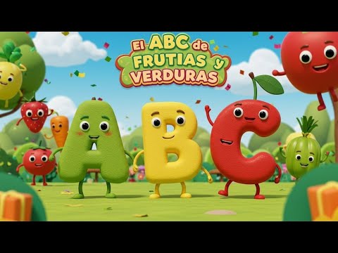 🎶 Aprende el Abecedario con Frutas y Verduras🍇 | Canción ABC para Niños 🌽