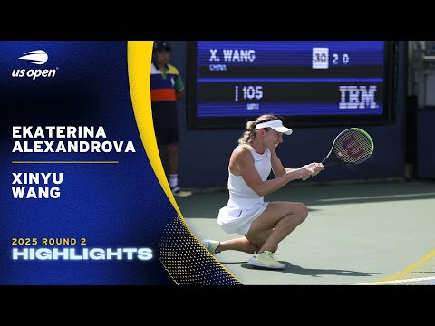 Ekaterina Alexandrova vs. Xinyu Wang Highlights | 2025 US Open Round 2