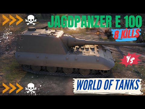 Jagdpanzer E 100 Carnage: 8 Kills in One Epic Match! 🔥🏆 / World of Tanks / Wot Replays