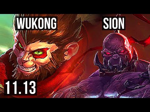 WUKONG vs SION (TOP) | Rank 4 Wukong, 3.2M mastery, 900+ games, 7/5/20 | BR Challenger | v11.13